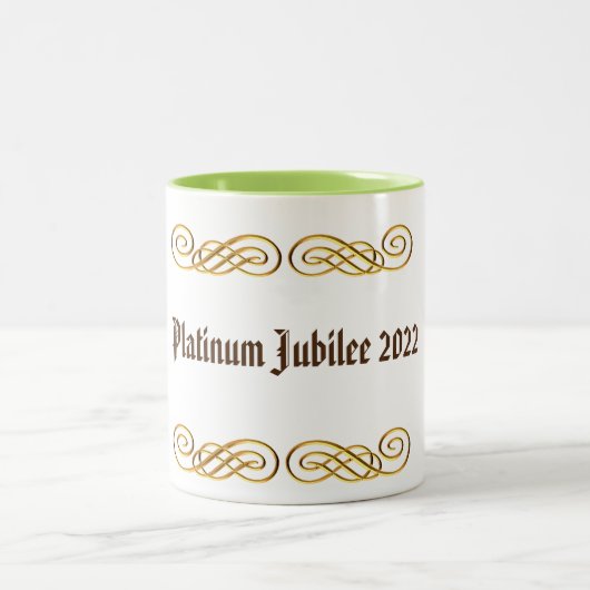 Tasse 2 Couleurs Platine Jubilé 2022 Or (Centre)