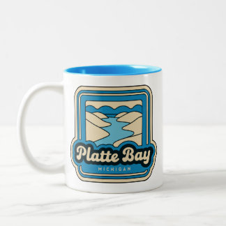 Tasse 2 Couleurs Platte Bay les années 70 Retro Michigan Vintage