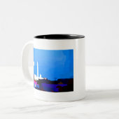 Tasse 2 Couleurs Pleine lune Skyline Washington DC (Devant gauche)