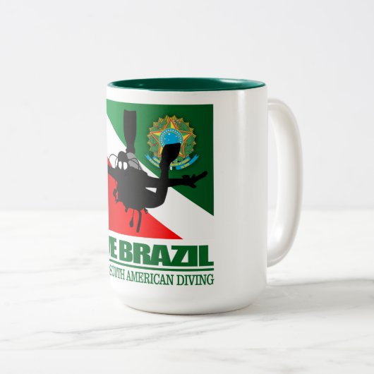 Tasse 2 Couleurs Plongée Brésil DF2 (Devant droit)