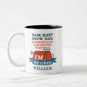 Tasse 2 Couleurs Pluie Verglas Neige Travailleur Postal Retraité Pe