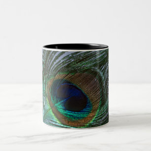 Tasse 2 Couleurs Plume impressionnante de paon
