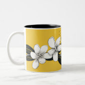 Tasse 2 Couleurs Plumeria Jaune/Noir (Gauche)