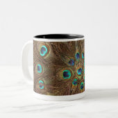 Tasse 2 Couleurs Plumes de paon (Devant gauche)