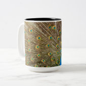 Tasse 2 Couleurs Plumes de queue de paon (Devant gauche)