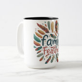 Tasse 2 Couleurs Plumes familiales (Devant gauche)