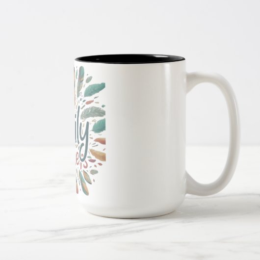 Tasse 2 Couleurs Plumes familiales (Droit)