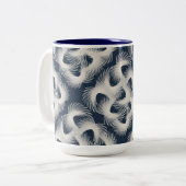 Tasse 2 Couleurs Plumes volantes blanches (Devant gauche)