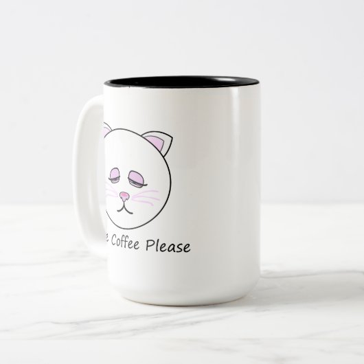 Tasse 2 Couleurs Plus de café (Devant gauche)