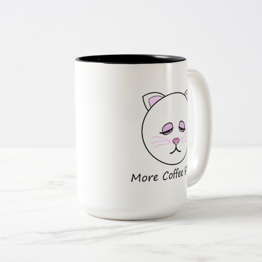 Tasse 2 Couleurs Plus de café (Devant droit)