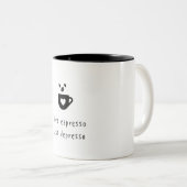 TASSE 2 COULEURS PLUS ESPRESSO MOINS DEPRESSO (Devant droit)