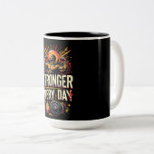 Tasse 2 Couleurs Plus fort chaque jour (Devant droit)