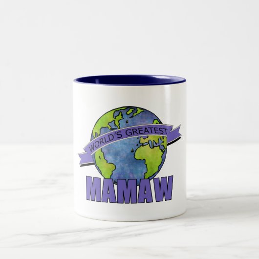 Tasse 2 Couleurs Plus grand Mamaw du monde (Centre)