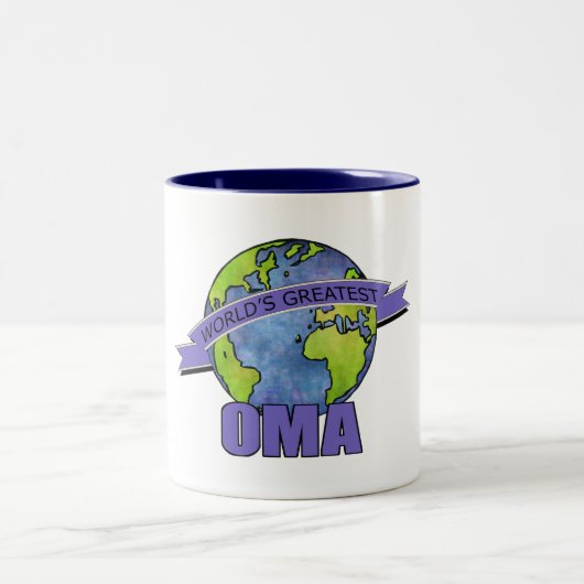 Tasse 2 Couleurs Plus grand Oma du monde (Centre)