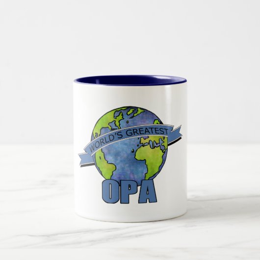 Tasse 2 Couleurs Plus grand Opa du monde (Centre)