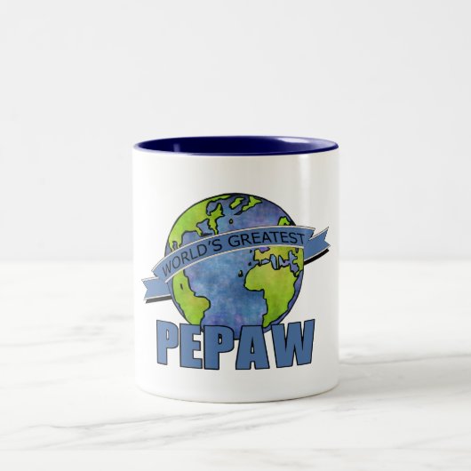 Tasse 2 Couleurs Plus grand Pepaw du monde (Centre)