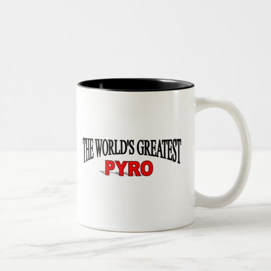 Tasse 2 Couleurs Plus grand Pyro du monde (Droit)