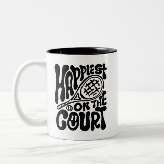 Tasse 2 Couleurs Plus heureux sur le court