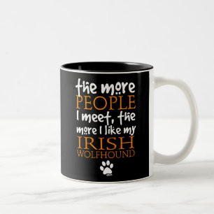 Tasse 2 Couleurs Plus les personnes je rencontre… le chien-loup