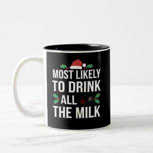 Tasse 2 Couleurs Plus susceptible de boire tout le lait Noël Matchi