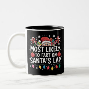 Tasse 2 Couleurs Plus susceptible de péter sur les genoux du Père N