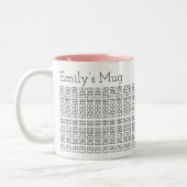Tasse 2 Couleurs Plutôt Crocheter & Nom 154GW Message Caché (Gauche)