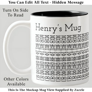 Tasse 2 Couleurs Plutôt Être À La Salle De Sport & Nom 154BW Messag