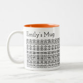 Tasse 2 Couleurs Plutôt Être Quilting & Nom 154BW Message caché (Gauche)