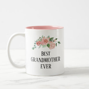 Tasse 2 Couleurs Plutôt florale La meilleure grand-mère personnal