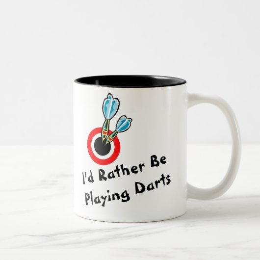 Tasse 2 Couleurs Plutôt joue des dards (Droit)