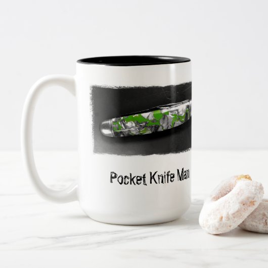 Tasse 2 Couleurs Pocket Knife Man (Avec donut)