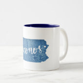 Tasse 2 Couleurs Poconos, Pennsylvanie (Devant droit)