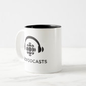 Tasse 2 Couleurs Podcasts CBC (Devant gauche)