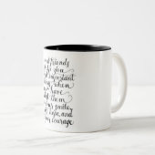 TASSE 2 COULEURS ***POÈME D'AMITIÉ*** (Devant droit)