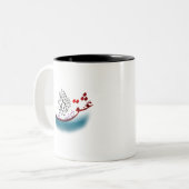 Tasse 2 Couleurs Poème de calligraphie persane de hafez (1.2) (Devant gauche)