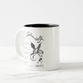 Tasse 2 Couleurs Poème de Jabberwocky (Devant gauche)