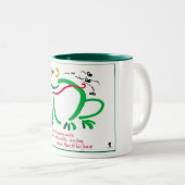 Tasse 2 Couleurs Poème Haiku grenouille (Devant droit)