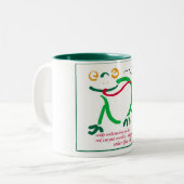 Tasse 2 Couleurs Poème Haiku grenouille (Devant gauche)