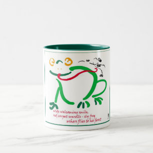 Tasse 2 Couleurs Poème Haiku grenouille