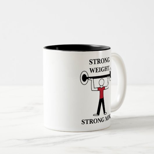 Tasse 2 Couleurs Poids Poids Poids-lifter Bodybuilder (Devant droit)
