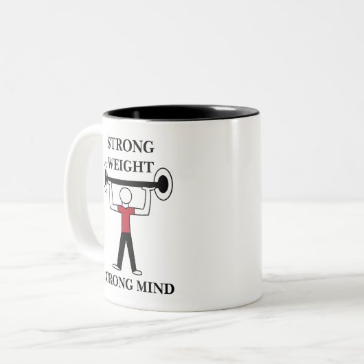 Tasse 2 Couleurs Poids Poids Poids-lifter Bodybuilder (Devant gauche)