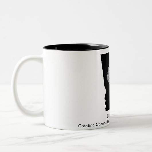 Tasse 2 Couleurs Poing du caucus noir (Gauche)