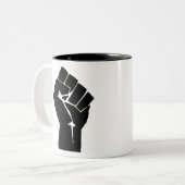 Tasse 2 Couleurs Poing serré augmenté (Devant gauche)