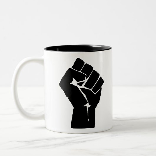 Tasse 2 Couleurs Poing serré augmenté (Gauche)