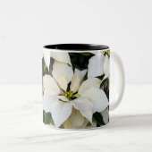 Tasse 2 Couleurs Poinsettias blanches (Devant droit)