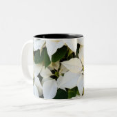 Tasse 2 Couleurs Poinsettias blanches (Devant gauche)
