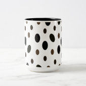 Tasse 2 Couleurs Point Polka Brown noir (Centre)