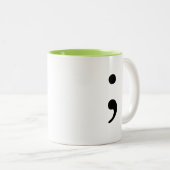 Tasse 2 Couleurs Point-virgule (Devant droit)