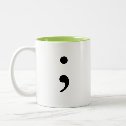 Tasse 2 Couleurs Point-virgule (Gauche)