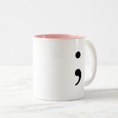 Tasse 2 Couleurs Point-virgule (Devant droit)